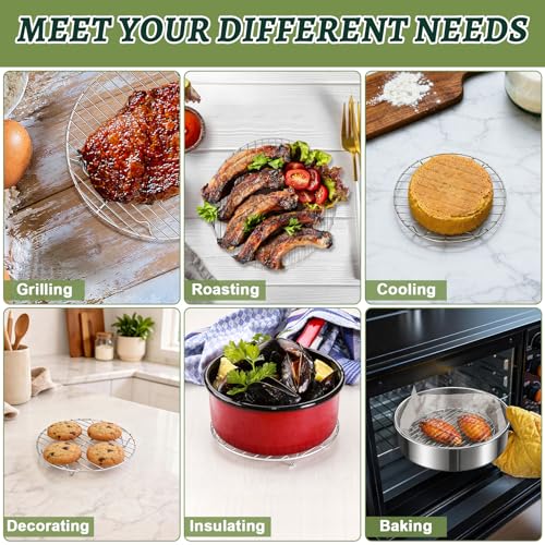 Round Cooking Rack (Silver / 7.5 Inch)