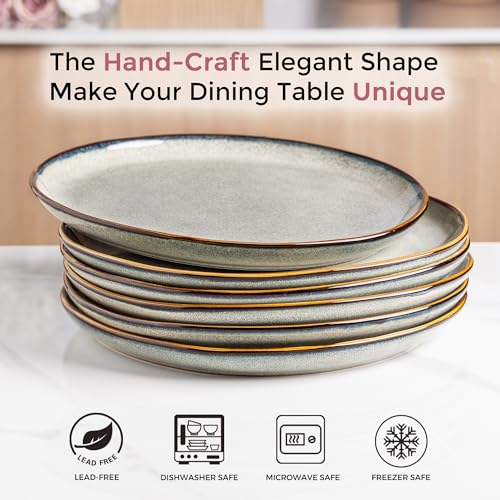 Ceramic Dinnerware Sets for 8 (Green Wheat / Service for 8(24Pcs))