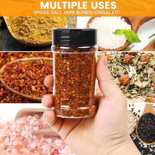 36pcs 5.5oz plastic spice jars with shaker lids