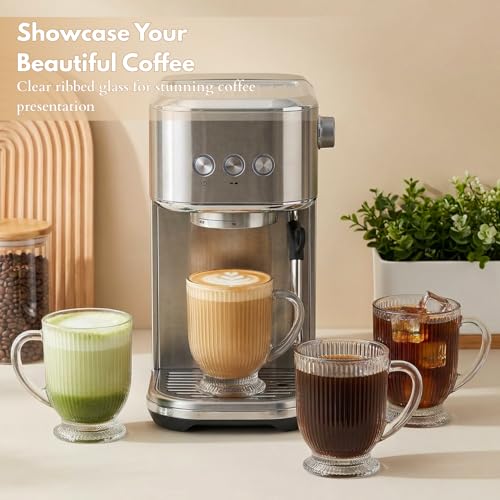 Clear Glass Coffee Mugs Set of 4 (Clear / Set of 4)