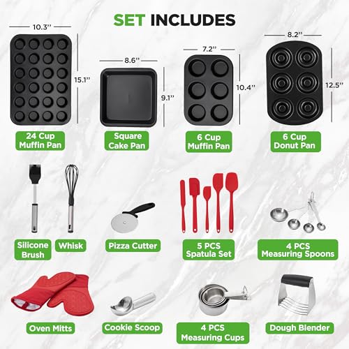 42 Pc Bakeware Set Nonstick (42-Piece Set)