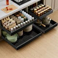 2 Pack Expandable Pull Out Cabinet Organizer (21"D X 12-20"W (2 Pack) / Black)