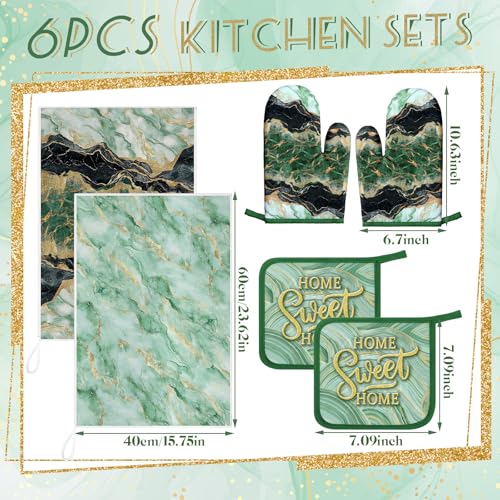 6 Pcs Bencailor 6 Pcs Olive Green Kitchen Decor (Green)