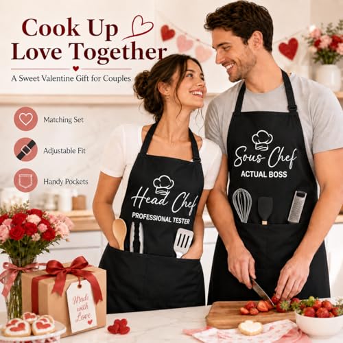 Sous & Head Chef Apron Couple Gifts