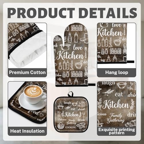 Dark Brown Kitchen Decor Set (Dark Brown)
