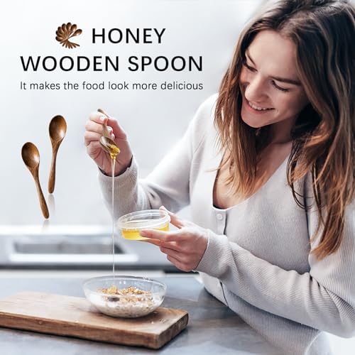 Small Wooden Spoons for Eating (Padauk Black-Brown)