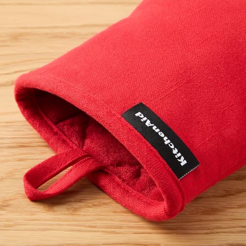 Gourmet Series Gridlines Mini Oven Mitts 2 (Passion Red)
