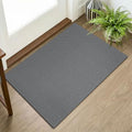 Indoor Door Mat 2x3 ft Small Area Rugs Washable Front Door Mat Non Slip Rubber Backed Entryway Rug Cotton Entrance Doormat for Front Porch Bathroom Kitchen Bedroom (Grey/Dark Grey / 2' x 3' (Rectangular))