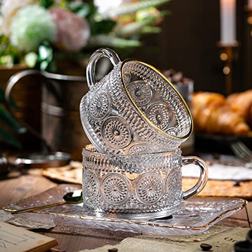Vintage Coffee Mugs Set (Golden)