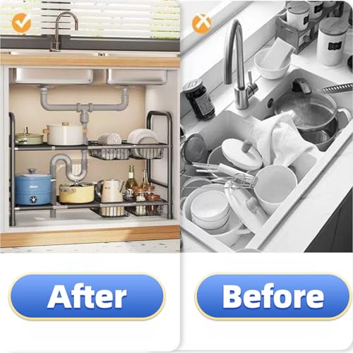 Under Sink Organizer (Black / X-Large)