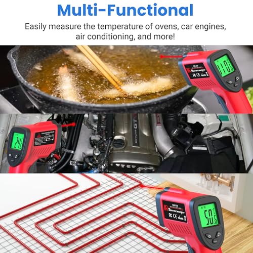 Infrared Thermometer Gun (Red)