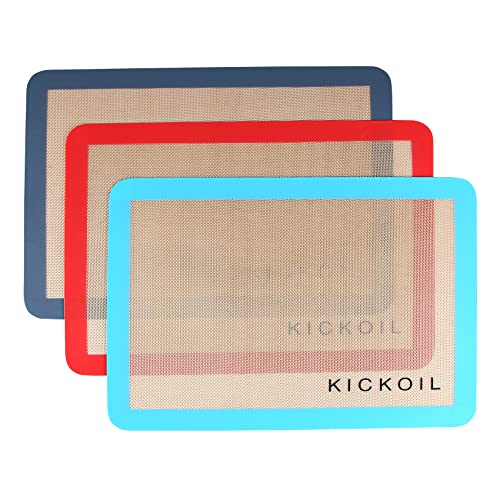 Silicone Baking Mats Set of 3 ((16.5" x 11.6") 3 Half Sheet)
