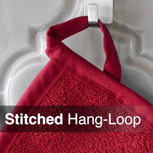 Terry Potholder & Hot Pad (2-Pack / Paprika Red)
