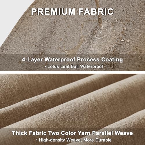Faux Linen Farmhouse Table Cloth 60"x144" for 10 ft Rectangle Table (Coffee / 144" x 60" (Rectangular))