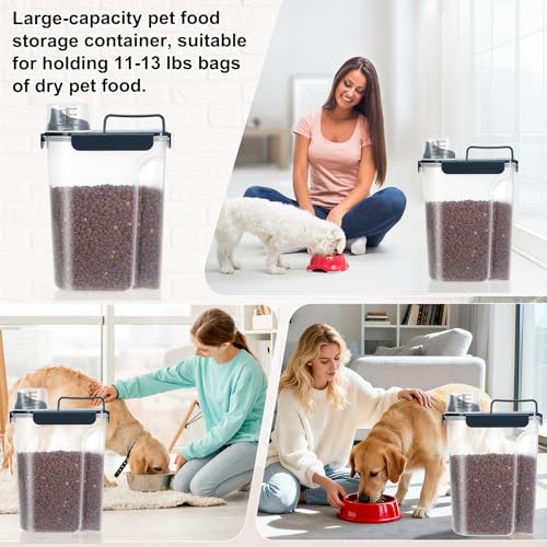 10 13 Lbs Upgrade Capacity Dog Cat Food Storage Container (Dark Blue / 10L-1pack)