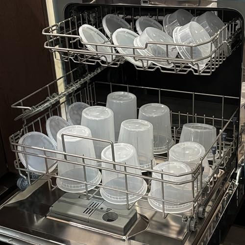 48 Sets 32 oz Plastic Deli Containers with Lids (32oz-48sets)