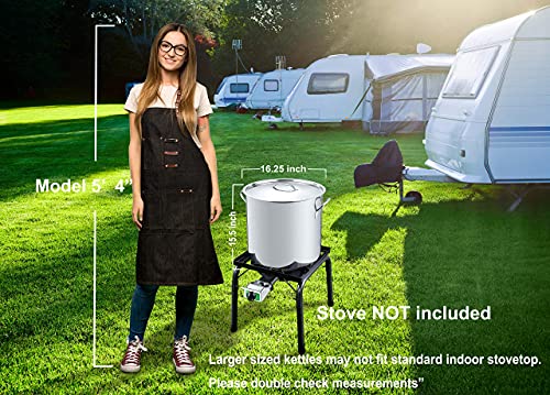53 QT Stainless Steel Stock Pot w (53 Quarts)