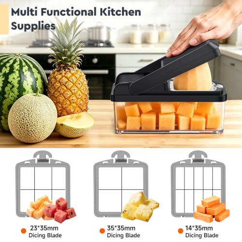 15-in-1 Vegetable Chopper, Food Veggie Chopper With Container (Gray / 10 blades)