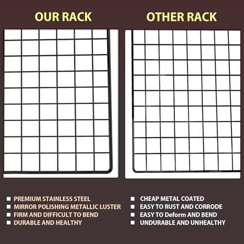Cooling Rack for Cooking and Baking (Black / 16"x10"-1PC)