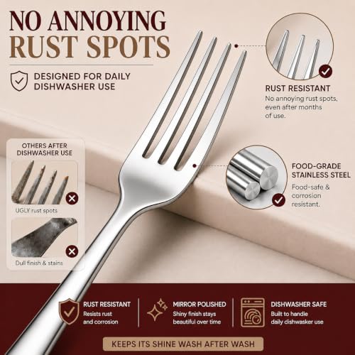 60 Pcs Silverware Set for 12 (Silver / 60 Pack for 12)
