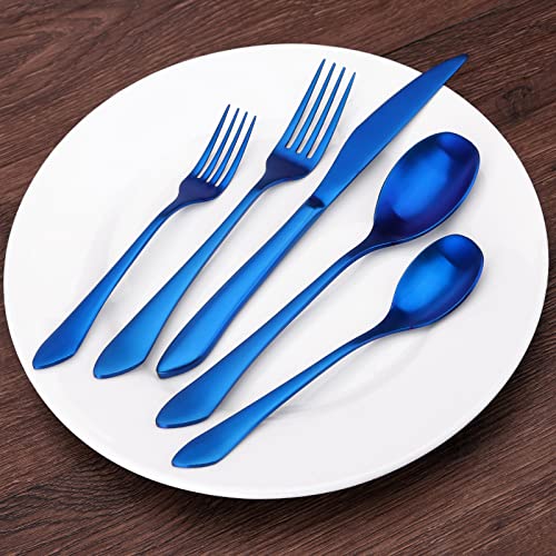 Matte Blue Silverware Set (Matte Blue / 20Pieces)