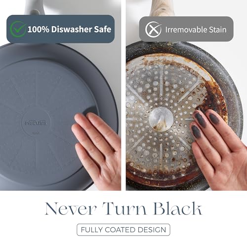 Ceramic Nonstick Saucepan with Lid (3 Quarts / Gray)