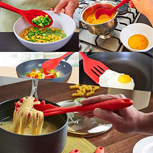 EastDeals Silicone Kitchen Utensils Set (Red)