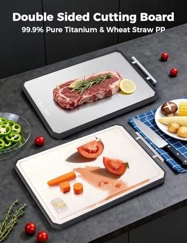 Titanium Cutting Board for Kitchen (16.3"L x 11"W)