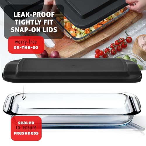 8pc Glass Baking Dishes for Oven (4 Pack)