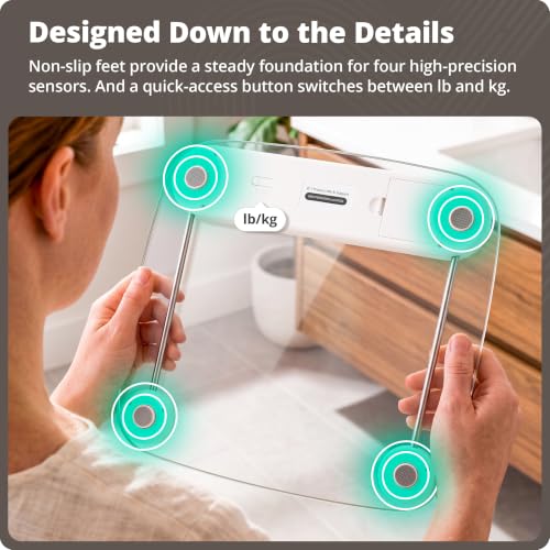 AccuCheck Digital Bathroom Scale for Body Weight (Clear)