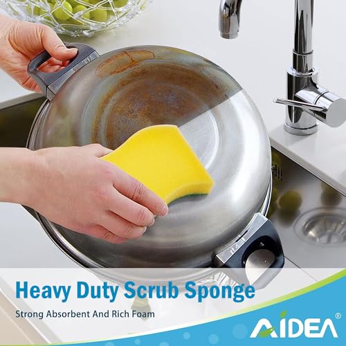 Sponges Kitchen (Yellow-S Shape / 24 Count (Pack of 1))