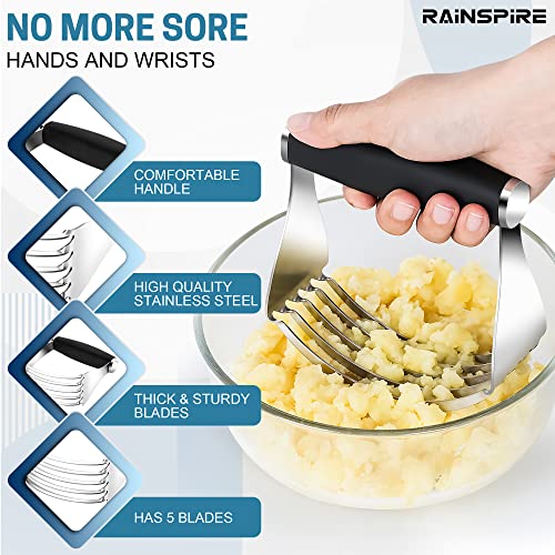 Large Pastry Cutter For Baking Durable Pastry Blender Dough Cutter Black (Black)