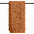 1 Pc Caramel 3D Heart Pumpkin Jacquard Hand Towel for Bathroom (13.7" x 29.5", 1PC / Caramel)