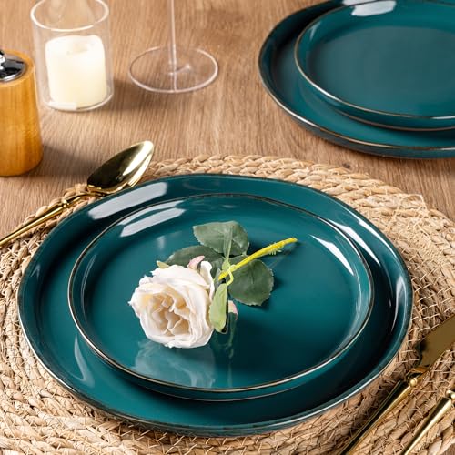 Dinnerware Sets for 4 (Deep Green / Service For 4(12Pcs))