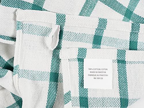 Assorted Flat Kitchen Towels (Teal / 18 x 28 - 10 Pack)