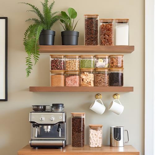 Glass Storage Containers with Lids 1.4 Qt (1.4 qt x 3)