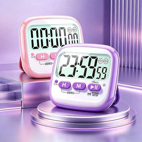 2 Pack Classroom Timers for Kids Teachers (2* Pink & Purple ( Girls Favorite ))