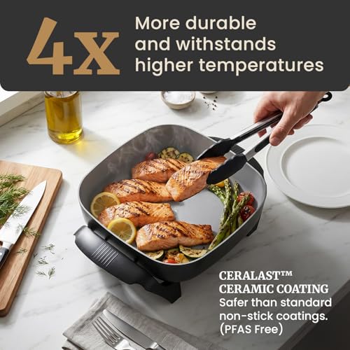 12" PFAS Free Ceramic Electric Skillet (7.5 Qt)