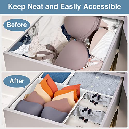 Drawer Organizer Clothes (White / 8 Pack)