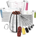 20 PCS Measuring Cups & Spoons Set (Rectangular Spoons Set)