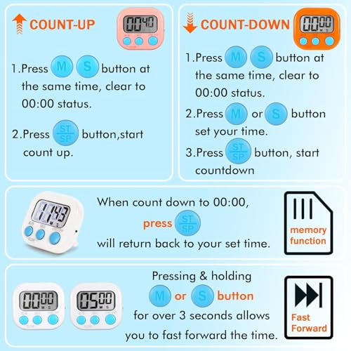 12 Pack Digital Timer for Kids Classroom