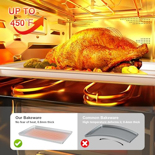 24 Inch Baking Sheet Pans with Rack Set (24 Inch)