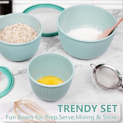 Mixing Bowls with Lids Set (Pure Green)