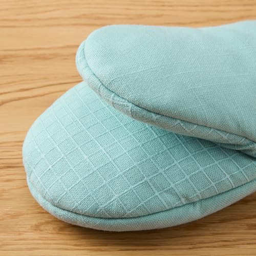 Gourmet Series Gridlines Mini Oven Mitts 2 (Mineral Water Aqua)