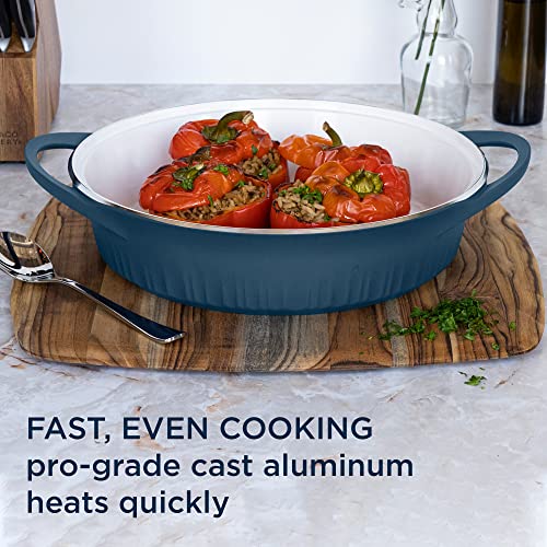 QuickHeat 4 QT Cast Aluminum Braiser With Lid (French Navy / 4 QT Braiser)
