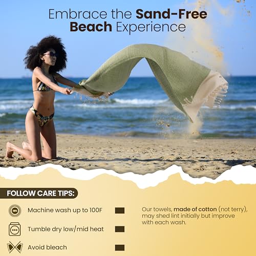 Gold CASE Turkish Beach Towel Set of 4 (Black / 67x38"-Aphrodite)