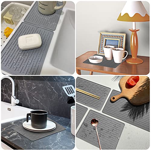 Dish Drying Mats (Gray / 6" x 8")