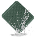 Oversized Silicone Dish Drying Mat for Kitchen (Dark Green / 18" x 16")