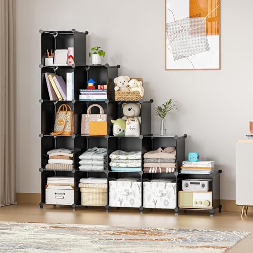 16 Cubby Storage Organizer (Black)
