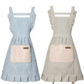 2 Pack Kitchen Aprons (Blue/Grey)